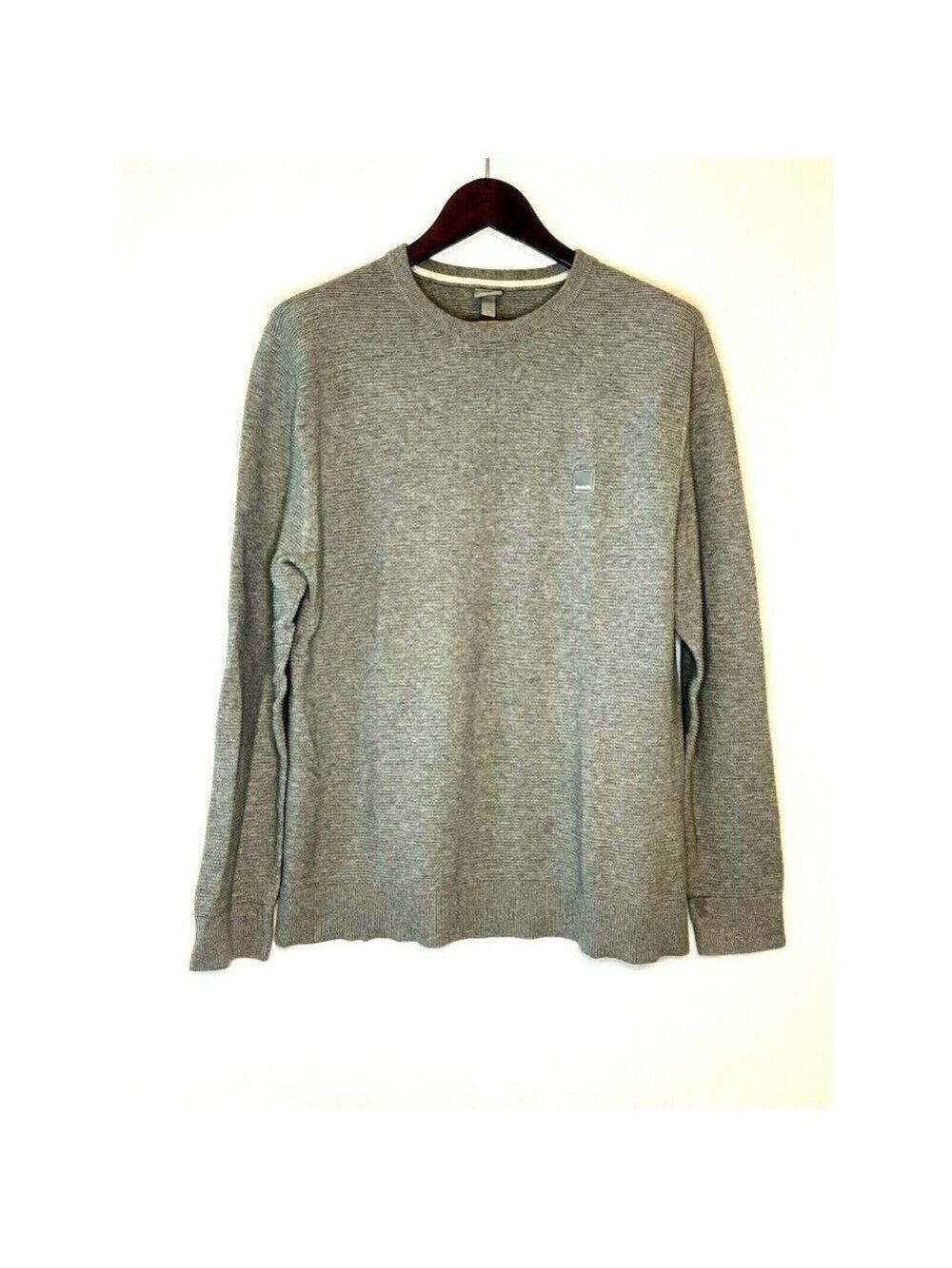 Bench Men Knitted 100% Cotton Sweater in Grey Size